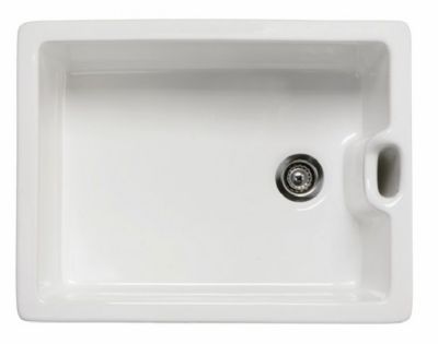 RAK GOURMET SINK 8 - BELFAST STYLE with WEIR OVERFLOW WHITE SINGLE BOWL CERAMIC SINK, GOSINK8