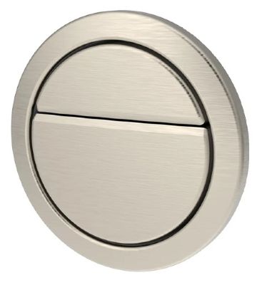  THOMAS DUDLEY GEO BRUSHED NICKEL VANTAGE/MINIFLO DUAL FLUSH 73.5mm ROUND PUSH BUTTON, 372871 *SPECIAL OFFER* (Q-25499)
