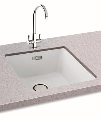 CARRON PHOENIX HAVEN 90 UNDERMOUNTED POLAR WHITE GRANITE SINK, 125.0696.027