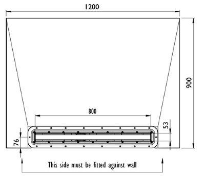IMPEY AQUA-DEC LINEAR 3 WETROOM FLOOR FORMER 1200mm x 900mm for TILED FLOORS, AD3L1290 IMPEY AQUA-DEC LINEAR 3 WETROOM FLOOR FORMER 1200mm x 900mm for TILED FLOORS, AD3L1290