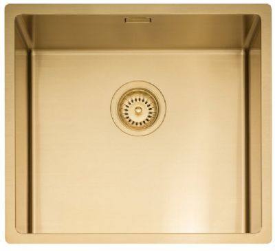 CAPLE MODE 45 INSET/UNDERMOUNTED GOLD FINISH STAINLESS STEEL SINK, MODE045/GD (ML)