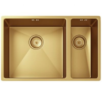 ELLSI ELITE INSET/UNDERMOUNTED GOLD EFFECT FINISH STAINLESS STEEL 1.5 BOWL SINK, PDT-000008 ELLSI ELITE INSET/UNDERMOUNTED GOLD EFFECT FINISH STAINLESS STEEL 1.5 BOWL SINK, PDT-000008