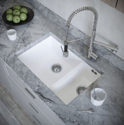 ELLSI COMITE MATT WHITE 1.5 BOWL INSET/UNDERMOUNTED SINK, PDT-000096 ELLSI COMITE MATT WHITE 1.5 BOWL INSET/UNDERMOUNTED SINK, PDT-000096