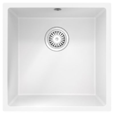 ELLSI COMITE MATT WHITE SINGLE BOWL INSET/UNDERMOUNTED SINK, PDT-000095