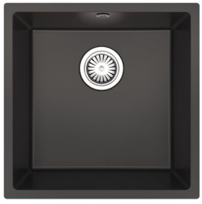 ELLSI COMITE MATT BLACK SINGLE BOWL INSET/UNDERMOUNTED SINK, PDT-000099