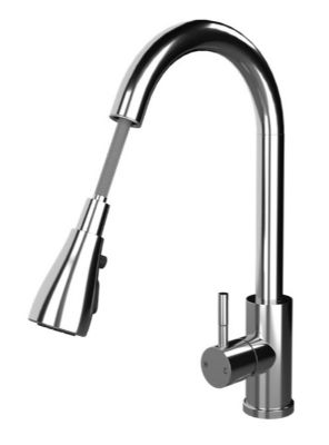 ELLSI LUXR CHROME MONO SINGLE LEVER KITCHEN SINK MIXER TAP with PULL-OUT FLEXIBLE SPRAY, PDT-000260 ELLSI LUXR CHROME MONO SINGLE LEVER KITCHEN SINK MIXER TAP with PULL-OUT FLEXIBLE SPRAY, PDT-000260