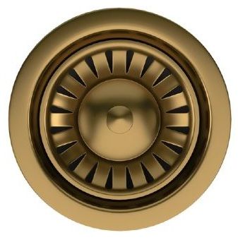 ELLSI BRUSHED GOLD FINISH STAINLESS STEEL 90mm BASKET STRAINER WASTE without OVERFLOW, PDT-000299