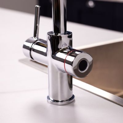 ELLSI IMPROMTA Biometric Controlled Chrome 3-in-1 Instant Hot Water 'D' Shaped Kitchen Tap with Boiler & Filter, PDT-001078-215(BIO)-52 ELLSI IMPROMTA Biometric Controlled Chrome 3-in-1 Instant Hot Water 'D' Shaped Kitchen Tap with Boiler & Filter, PDT-001078-215(BIO)-52