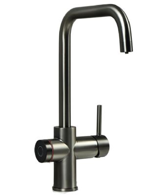 ELLSI IMPROMTA Biometric Controlled Gun Metal 3-in-1 Instant Hot Water 'D' Shaped Kitchen Tap with Boiler & Filter, PDT-001082-215(BIO)-52