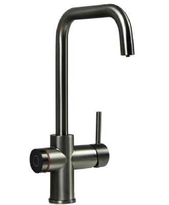 ELLSI IMPROMTA Biometric Controlled Gun Metal 4-in-1 Instant Hot Water 'D' Shaped Kitchen Tap with Boiler & Filter, PDT-001089-215(BIO)-52