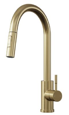 images/ELLSI CATO BRUSHED BRASS MONO SINGLE LEVER KITCHEN SINK MIXER TAP with PULL-OUT FLEXIBLE SPRAY, PDT-000455