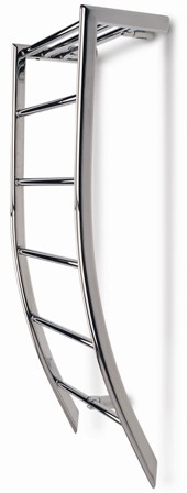 ULTRAHEAT PORTOFINO CHROME BATHROOM H1200mm x W500mm MULTI-RAIL/LADDER TOWEL WARMER with SHELF, POR5P12C