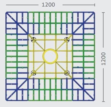 IMPEY AQUA-GRADE SQUARE SYSTEM - NO WALLS - FOUR FALLS 1200mm x 1200mm for TILED & VINYL FLOORS, AG120120/4F IMPEY AQUA-GRADE SQUARE SYSTEM - NO WALLS - FOUR FALLS 1200mm x 1200mm for TILED & VINYL FLOORS, AG120120/4F