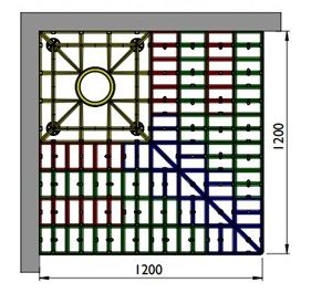 IMPEY AQUA-GRADE SQUARE SYSTEM - TWO WALLS - TWO FALLS 1200mm x 1200mm for TILED & VINYL FLOORS, AG120120/2F IMPEY AQUA-GRADE SQUARE SYSTEM - TWO WALLS - TWO FALLS 1200mm x 1200mm for TILED & VINYL FLOORS, AG120120/2F