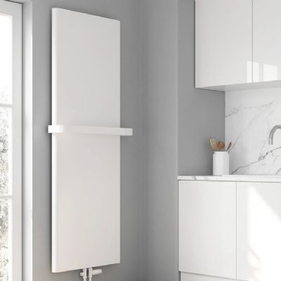 REINA BORDA WHITE TEXTURED MILD STEEL VERTICAL DESIGNER RADIATOR H1800 x W540, RND-BRD18054W REINA BORDA WHITE TEXTURED MILD STEEL VERTICAL DESIGNER RADIATOR H1800 x W540, RND-BRD18054W