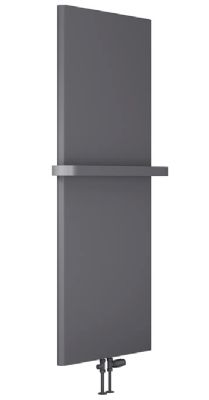 REINA BORDA ANTHRACITE TEXTURED MILD STEEL VERTICAL DESIGNER RADIATOR H1800 x W640, RND-BRD18064A