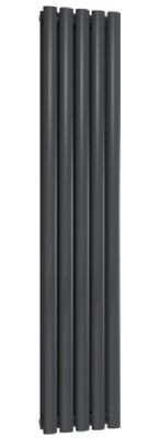REINA NEVA ANTHRACITE DOUBLE PANEL VERTICAL DESIGNER RADIATOR H1500mm x W295mm, RND-NV2915AD