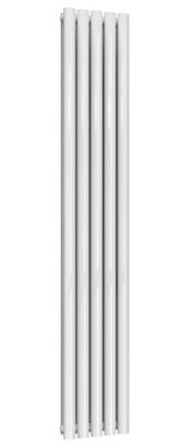 REINA NEVA WHITE DOUBLE PANEL VERTICAL DESIGNER RADIATOR H1800mm x W295mm, RND-NV2918WD