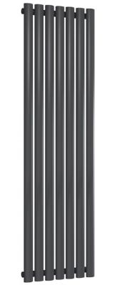 REINA NEVA ANTHRACITE SINGLE PANEL VERTICAL DESIGNER RADIATOR H1500mm x W413mm, RND-NV4115A