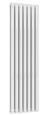 REINA NEVA WHITE DOUBLE PANEL VERTICAL DESIGNER RADIATOR H1500mm x W413mm, RND-NV4115WD