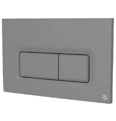 THOMAS DUDLEY REEF SOFT TOUCH GREY VANTAGE/MINIFLO DUAL FLUSH 233mm x 152mm x 13mm PUSH PLATE, 373555