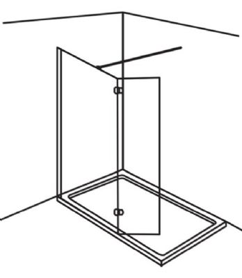 SCUDO S8 700mm SINGLE WETROOM with HINGED RETURN PANEL, 70018WETSET SCUDO S8 700mm SINGLE WETROOM with HINGED RETURN PANEL, 70018WETSET