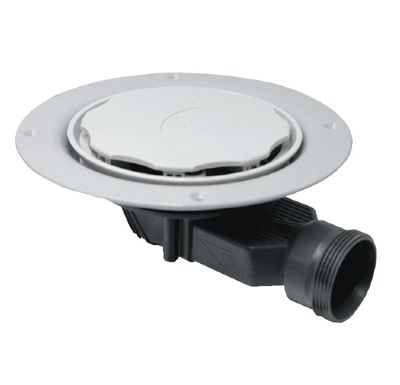 IMPEY LEVEL-DEC/AQUA-DEC EASY FIT GREY SLIMLINE VINYL FLOOR GULLY with HORIZONTAL OUTLET, SLW2VG/H