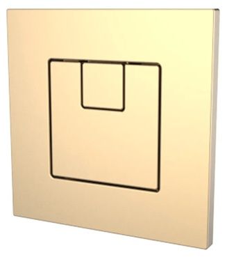 THOMAS DUDLEY PIAZZA SATIN BRASS VANTAGE/MINIFLO DUAL FLUSH 73.5mm SQUARE PUSH BUTTON, 375055