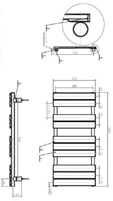 TAILORED QUEENSTOWN CHROME DESIGNER TOWEL WARMER H1000mm x W450mm, 2072 (TB) TAILORED QUEENSTOWN CHROME DESIGNER TOWEL WARMER H1000mm x W450mm, 2072 (TB)