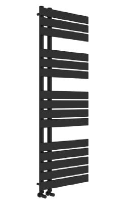 TAILORED WELLINGTON BLACK DESIGNER OFFSET TOWEL WARMER/RADIATOR H1292mm x W500mm, 2143 (TB)