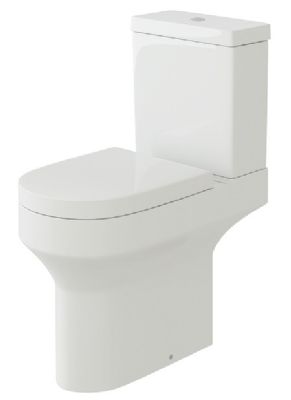 TAILORED FLORENCE COMFORT HEIGHT FULL BACK TO WALL CLOSE COUPLED 'D' SHAPED WC with SOFT CLOSE SEAT, 6029 (TB)