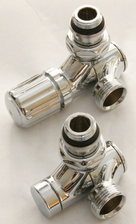 ULTRAHEAT DECOR CHROME SWIVEL RADIATOR VALVES, UDC860 (Pair)