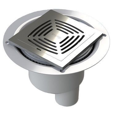 IMPEY AQUA-DEC EASY FIT 'FIBRE' BRUSHED STAINLESS STEEL TILED FLOOR GULLY with VERTICAL OUTLET, QUAD02BSS/V IMPEY AQUA-DEC EASY FIT 'FIBRE' BRUSHED STAINLESS STEEL TILED FLOOR GULLY with VERTICAL OUTLET, QUAD02BSS/V