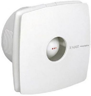 VECTAIRE X-MART WHITE STANDARD 10cm BATHROOM/KITCHEN DELUXE AXIAL SLIMLINE EXTRACTOR FAN, FIXED GRILLE, XM10 *SPECIAL OFFER*