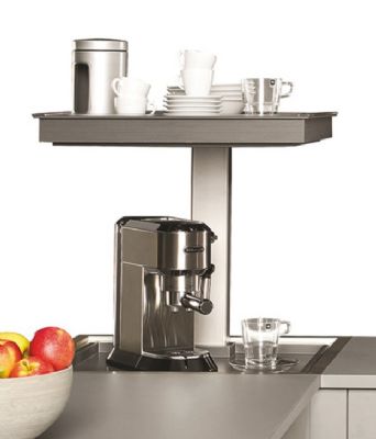 HAFELE NINKA QANTO VERTICAL RISING CORNER/ISLAND STORAGE UNIT with 2 TRAYS, 542.72.421