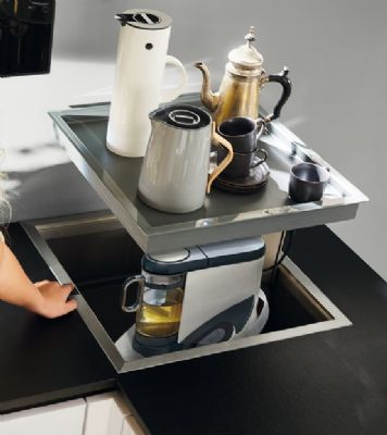HAFELE NINKA QANTO VERTICAL RISING CORNER/ISLAND STORAGE UNIT with STANDARD TOP, 542.73.481