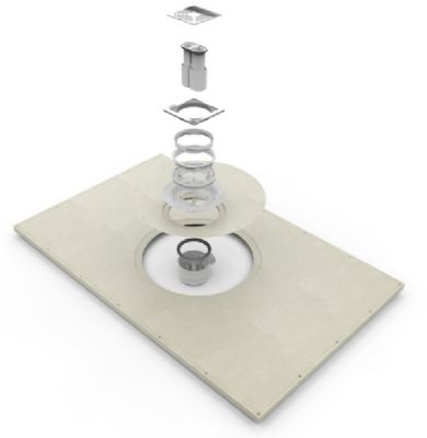 IMPEY AQUA-DEC EASY FIT WETROOM FLOOR FORMER 1200mm x 900mm, ADE1290GRY