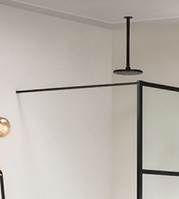 IMPEY SOHO BLACK WETROOM ADDITIONAL 1000mm BRACING BAR, AH24-BAR100