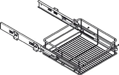 HAFELE 300mm CHROME LINEAR WIRE SOFT CLOSING PULL OUT STORAGE BASKET SET with FRONT FIX OPTION, 540.18.201 HAFELE 300mm CHROME LINEAR WIRE SOFT CLOSING PULL OUT STORAGE BASKET SET with FRONT FIX OPTION, 540.18.201