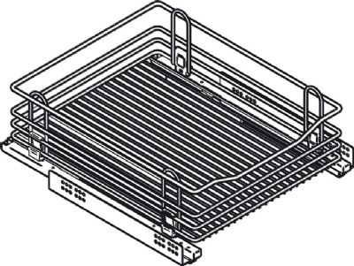 HAFELE 400mm CHROME LINEAR WIRE PULL OUT STORAGE BASKET with FRONT FIX OPTION AVAILABLE, 540.23.202 HAFELE 400mm CHROME LINEAR WIRE PULL OUT STORAGE BASKET with FRONT FIX OPTION AVAILABLE, 540.23.202