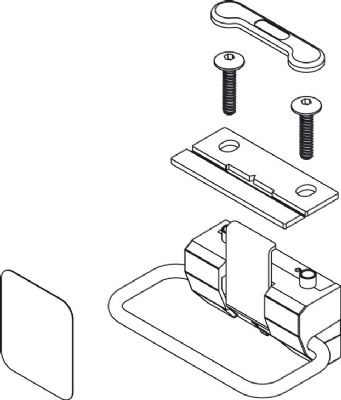 HAFELE VAUTH-SAGEL MATT CHROME FOOT OPERATED DOOR OPENER, 503.04.950 HAFELE VAUTH-SAGEL MATT CHROME FOOT OPERATED DOOR OPENER, 503.04.950
