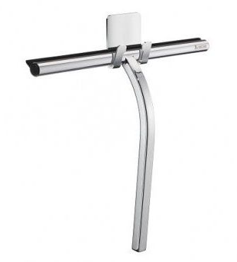 SMEDBO SIDELINE POLISHED CHROME BATHROOM SHOWER SQUEEGEE & SELF-ADHESIVE HOOK, DK2150
