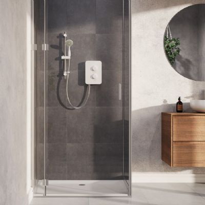 AQUALISA E1 WHITE & STAINLESS STEEL 8.5KW ELECTRIC SHOWER, E1W85 *SPECIAL OFFER* AQUALISA E1 WHITE & STAINLESS STEEL 8.5KW ELECTRIC SHOWER, E1W85 *SPECIAL OFFER*