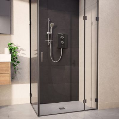 AQUALISA E2 GREY & STAINLESS STEEL 8.5KW ELECTRIC SHOWER with 3 MODE HANDSET, E2G85 AQUALISA E2 GREY & STAINLESS STEEL 8.5KW ELECTRIC SHOWER with 3 MODE HANDSET, E2G85