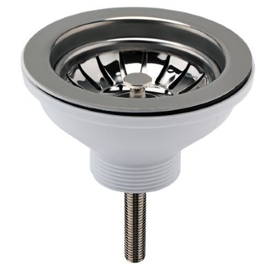 NUIE BRUSHED GUN METAL FINISH 90mm BASKET STRAINER WASTE without OVERFLOW, FW713