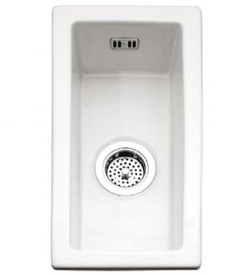 RAK GOURMET SINK 7 - WHITE RECTANGULAR OVER/INSET/UNDERCOUNTER SINGLE BOWL CERAMIC SINK, GOSINK7