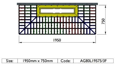 IMPEY AQUA-GRADE 800mm LINEAR DRAIN SYSTEM - ONE WALL - THREE FALLS 1950mm x 750mm for TILED FLOORS, AG80L19575/3F IMPEY AQUA-GRADE 800mm LINEAR DRAIN SYSTEM - ONE WALL - THREE FALLS 1950mm x 750mm for TILED FLOORS, AG80L19575/3F