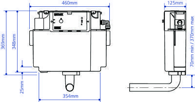THOMAS DUDLEY VANTAGE SINGLE FLUSH CONCEALED PNEUMATIC CISTERN with POLYSTYRENE INSULATION JACKET & 51mm ROYAL BUTTON, 314454 THOMAS DUDLEY VANTAGE SINGLE FLUSH CONCEALED PNEUMATIC CISTERN with POLYSTYRENE INSULATION JACKET & 51mm ROYAL BUTTON, 314454