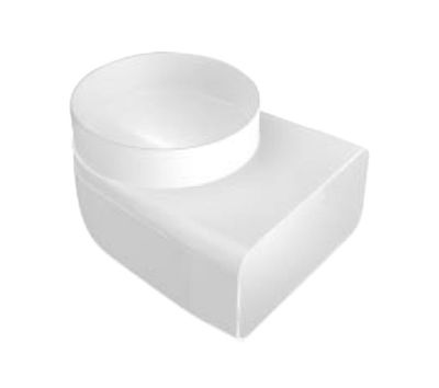   HAFELE SYSTEM 6a, WHITE PLASTIC 90 degree BEND with ROTATING SPIGOT, 565.30.823 (P2G) **SPECIAL OFFER**