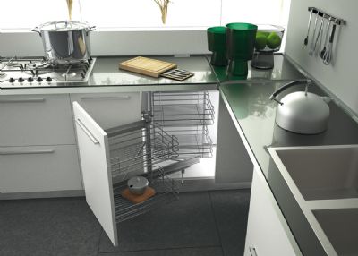HAFELE CHROME LINEAR SOFT CLOSING SWING-OUT/MAGIC CORNER for 800mm CABINET/400mm DOOR L/H, 549.38.248 HAFELE CHROME LINEAR SOFT CLOSING SWING-OUT/MAGIC CORNER for 800mm CABINET/400mm DOOR L/H, 549.38.248